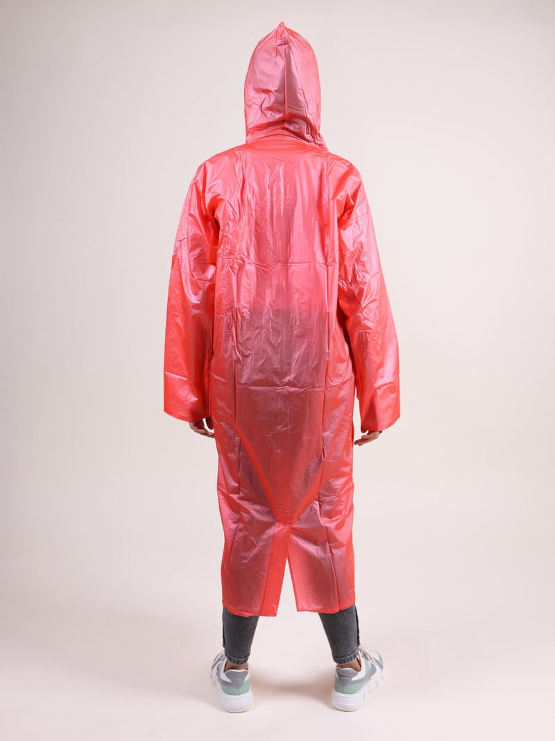 Rupa Rainsuit Women Waterproof PVC Raincoat with Hood & Carry Bag | Lightweight Rainwear for Women with Front Zip | Solid Color | Standard Length | Pack of 1 - Image 4