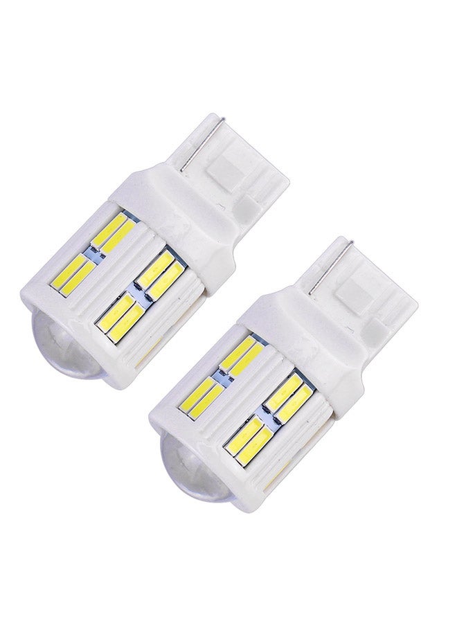 Loquat 2-Piece T20 / 7440 3W DC 12V 6000K 200LM Car Auto Ceramics Turn Lights / Reversing Light 16LEDs SMD-7020 Lamps With Projector Lens - Image 1