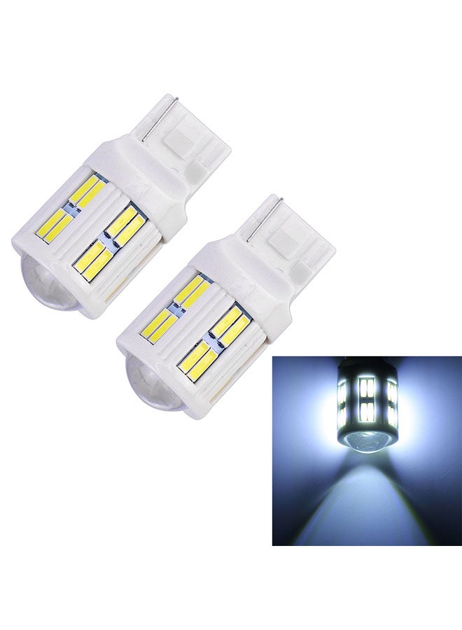Loquat 2-Piece T20 / 7440 3W DC 12V 6000K 200LM Car Auto Ceramics Turn Lights / Reversing Light 16LEDs SMD-7020 Lamps With Projector Lens - Image 2