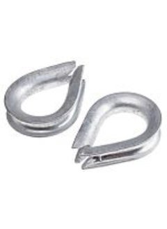 China 5 x 16MM Wire Rope Thimbles - Galvanised Steel Commercial Loop, Rigging Strap, Heavy Duty, Eyelet Rings  - Image 4
