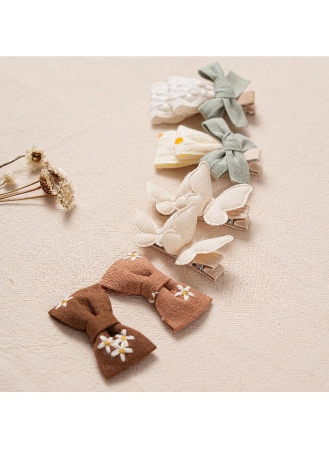 Fancy Clouds 16 Pcs Hair Clips for Girls with Bows Butterfly Flower - Image 5