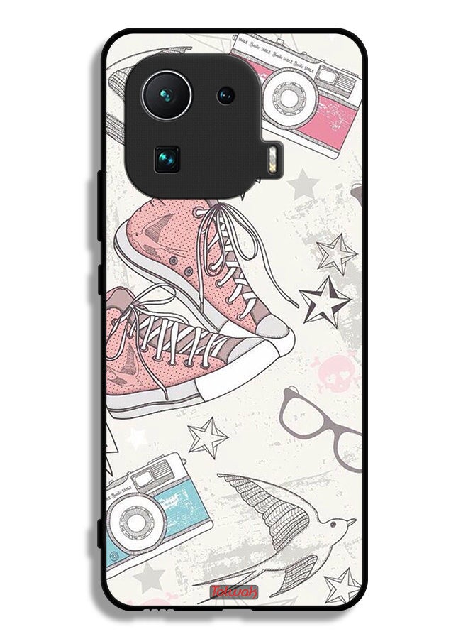 Tolwak Xiaomi Mi 11 Pro Protective Case Cover Canva Shoes And Camera Art - Image 2