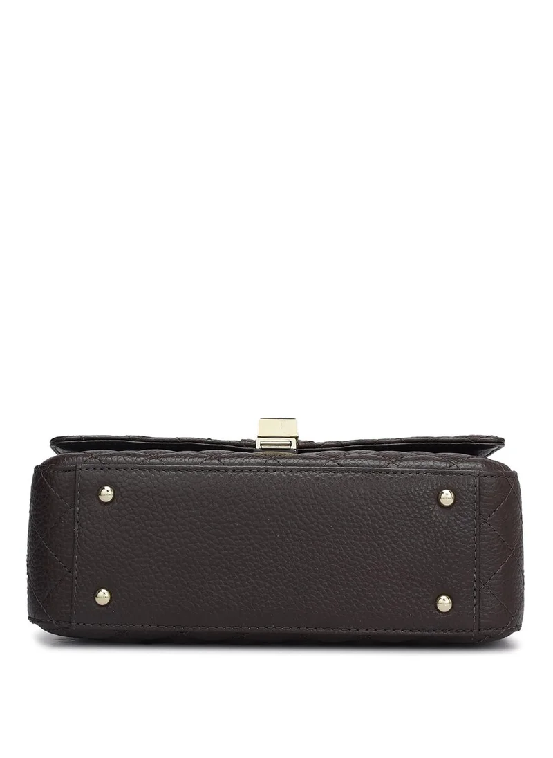 Da Milano  Genuine Leather Brown Sling Bag for Women | Best Price UAE