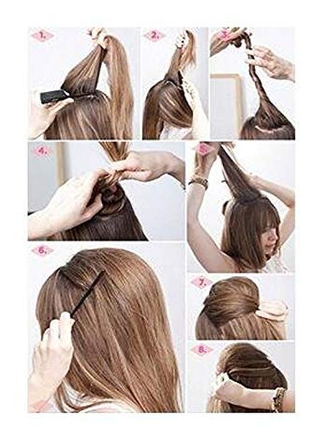 Natuworld 2Pcs Charming Bump It Up Volume Inserts Hair Comb Do Beehive Hair Styling Insert Tool Hair Stick Bun Maker Tool Hair Styling Accessories For Women Lady Girl (Brown) - Image 3