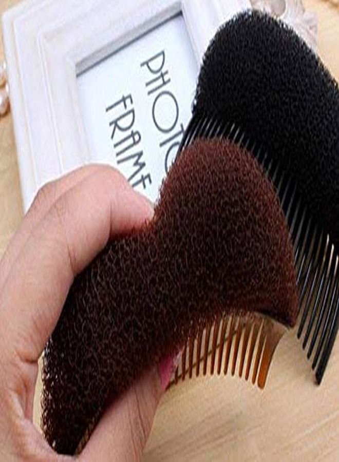 Natuworld 2Pcs Charming Bump It Up Volume Inserts Hair Comb Do Beehive Hair Styling Insert Tool Hair Stick Bun Maker Tool Hair Styling Accessories For Women Lady Girl (Brown) - Image 4