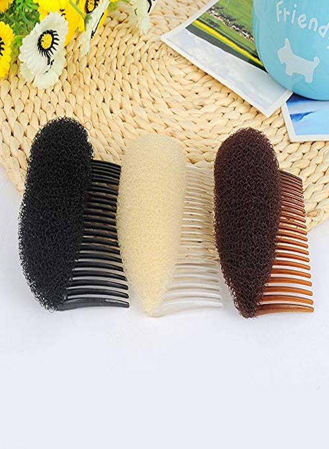 Natuworld 2Pcs Charming Bump It Up Volume Inserts Hair Comb Do Beehive Hair Styling Insert Tool Hair Stick Bun Maker Tool Hair Styling Accessories For Women Lady Girl (Brown) - Image 2