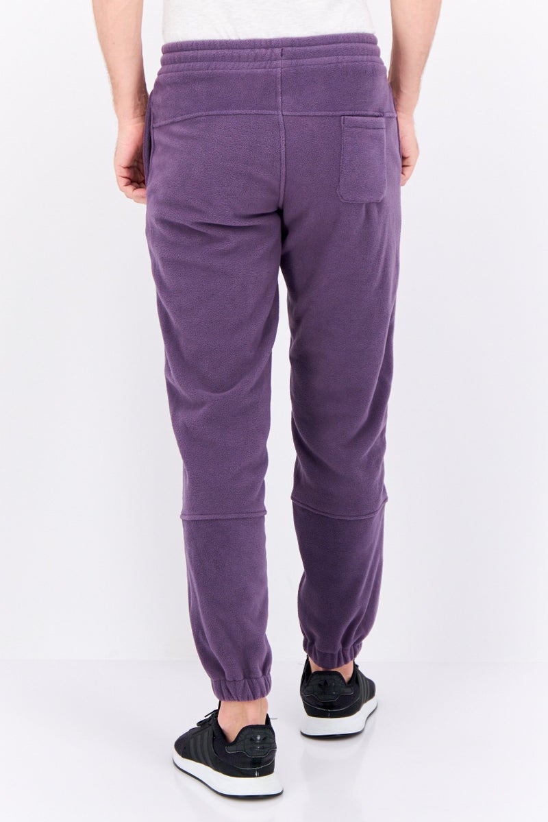 Gotcha سروال رياضي للرجال بقصة عادية مع حبل شد، شعار العلامة التجارية، بنفسجي - Image 3