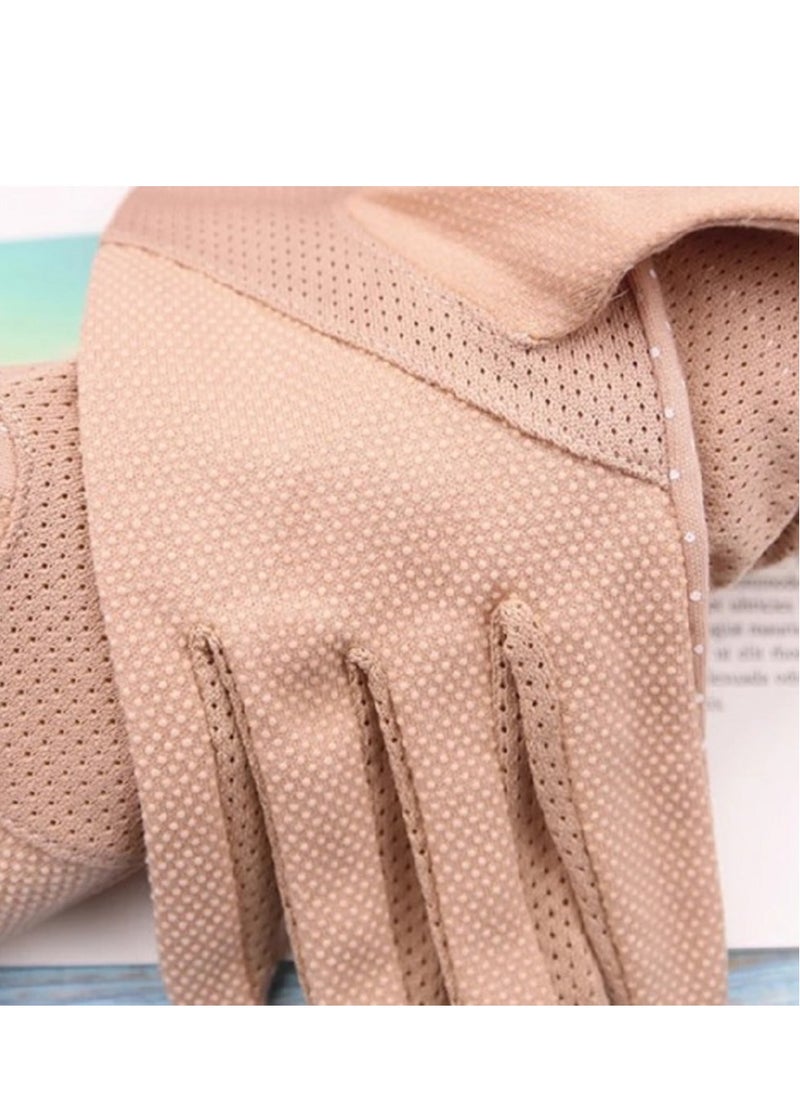 Generic Women's driving gloves that protect against ultraviolet rays and provide warmth in the winter, in a distinctive pink color  - Image 5