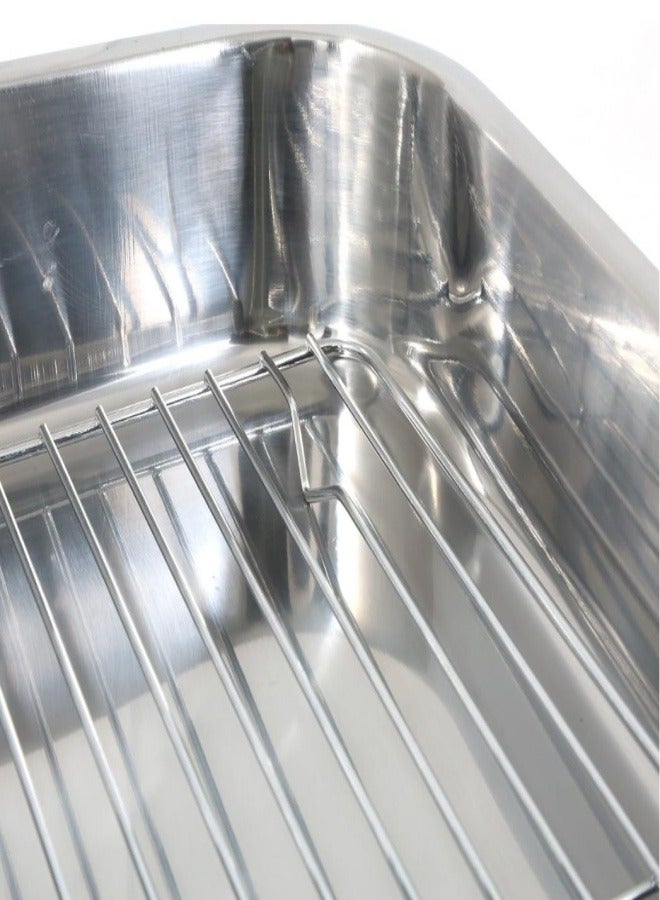 Roasting Tin Pan With Grill - Image 5