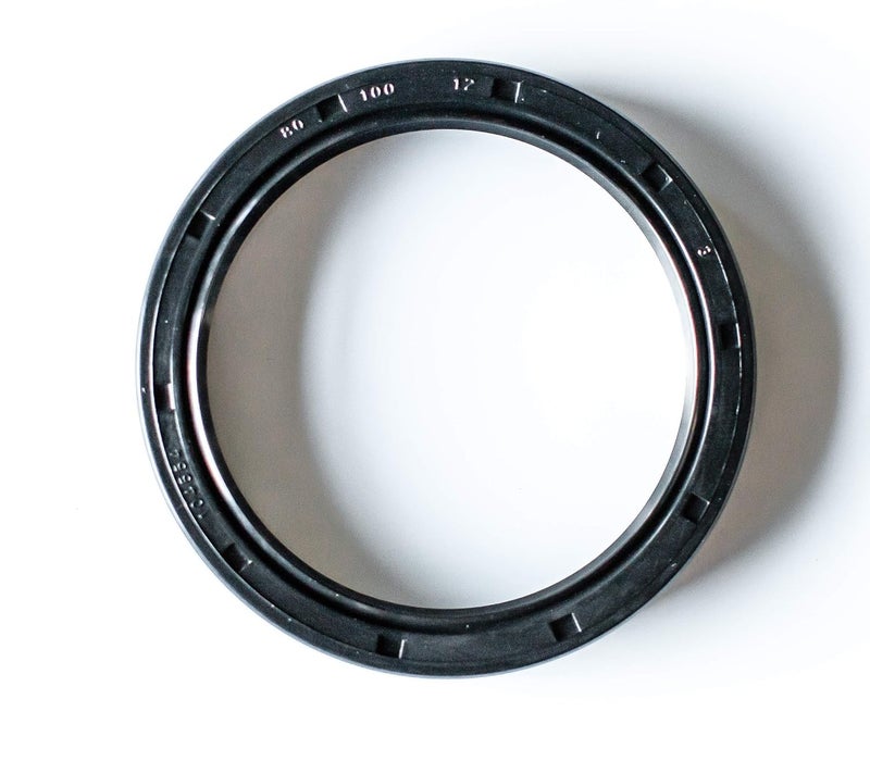 EAI Oil Seal 80mm x 100mm x 12mm (2PCS) TC Double Lip w/Spring. Metal Case w/Nitrile Rubber Coating - Image 1