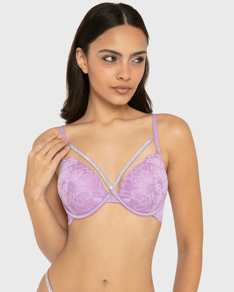 لا سينزا La Senza Double Push Up Wired Lace Bra