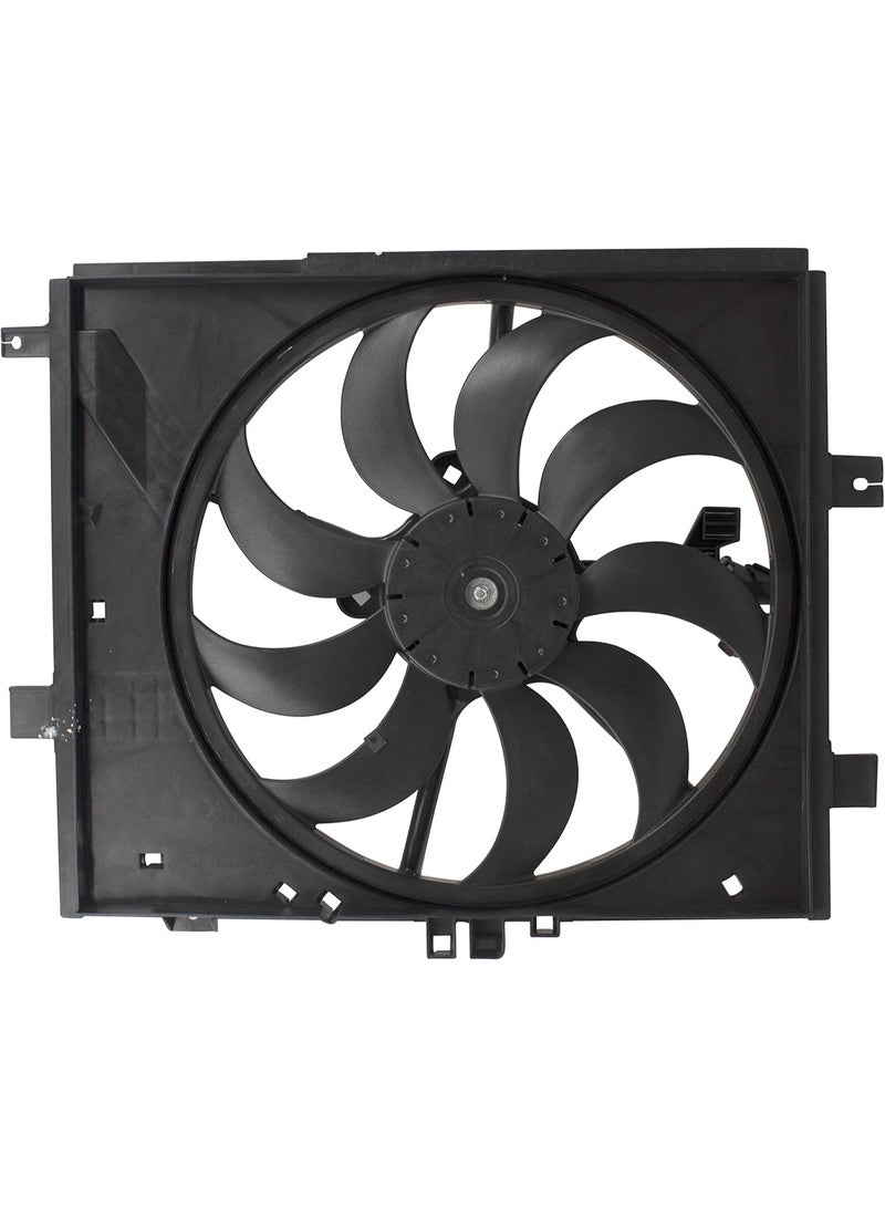 TYC  Engine Cooling Radiator Fan Assembly for Nissan Versa Sedan (2012-2018) & Versa Note (2014-2018) - Compatible with CVT Automatic Transmission - Replaces OEM 21481-9KK0A, NI3115149 - Image 5
