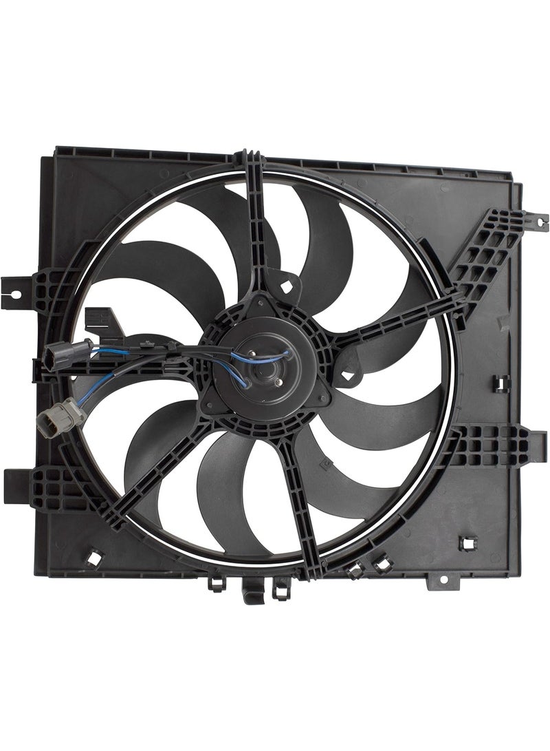 TYC  Engine Cooling Radiator Fan Assembly for Nissan Versa Sedan (2012-2018) & Versa Note (2014-2018) - Compatible with CVT Automatic Transmission - Replaces OEM 21481-9KK0A, NI3115149 - Image 1