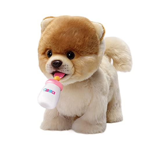 CU-MATE Electronic Walking Pomeranian Stuffed Dog Toy Realistic Interactive Puppy Robot Pet Dog Walking BarkingWagging Tail TalkingPresent Pet Gifts for 3 Year Boys Girls - Image 1