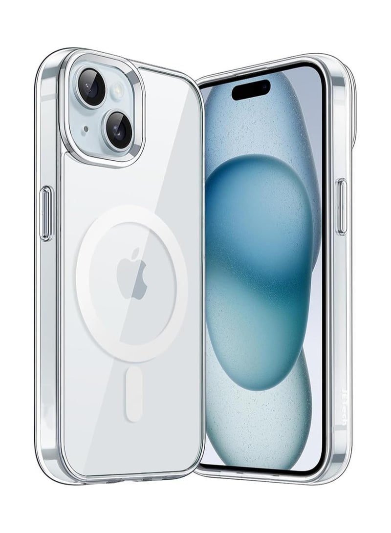 أكاليكس جراب مغناطيسي لهاتف iPhone 15 Plus، متوافق مع Magsafe، جراب شفاف أفضل حماية - Image 1
