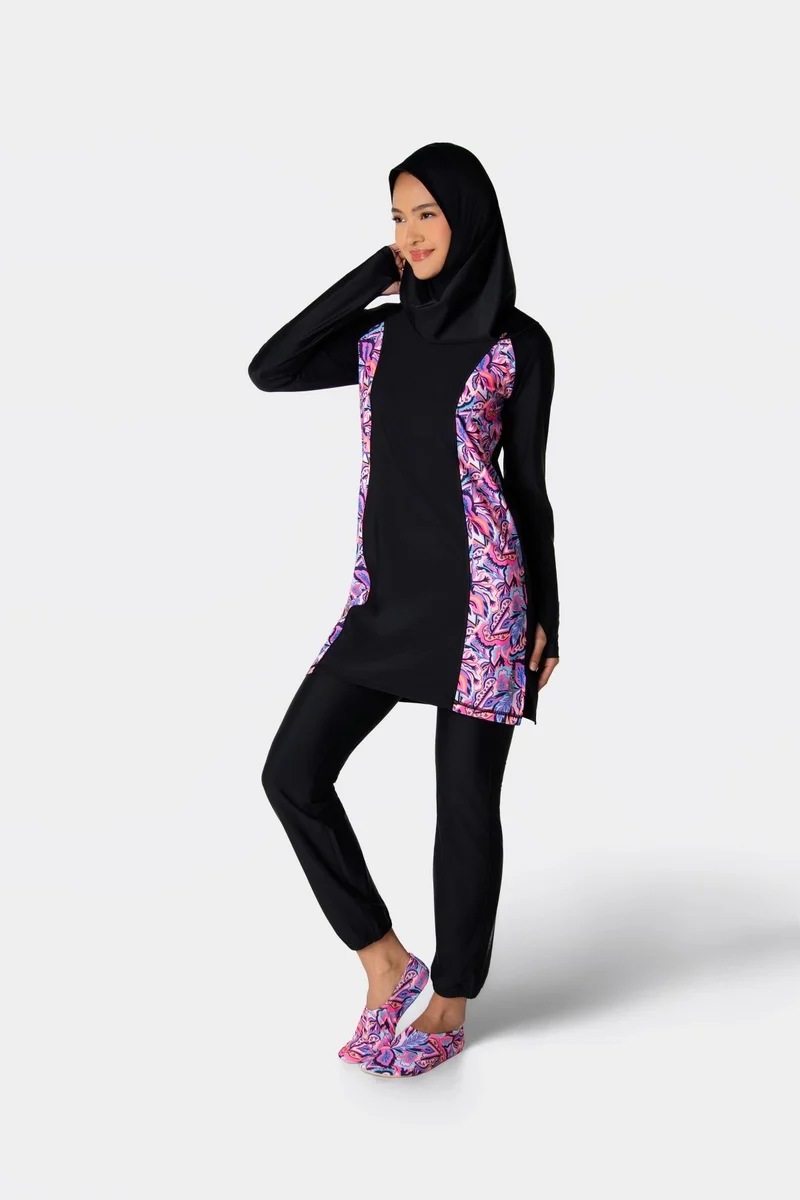 Coega Sunwear COEGA Ladies Modest Swim Suit Three Piece  Set - Paisy Pop