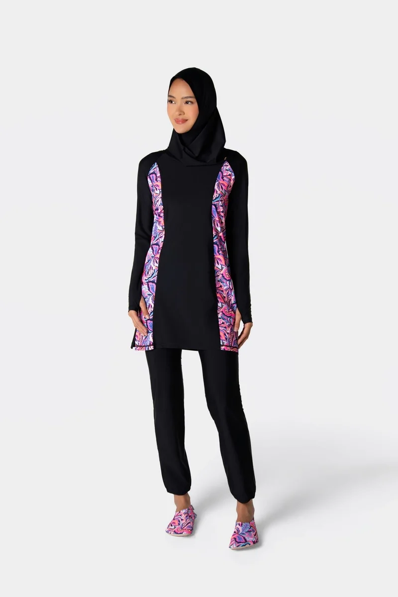 Coega Sunwear COEGA Ladies Modest Swim Suit Three Piece  Set - Paisy Pop