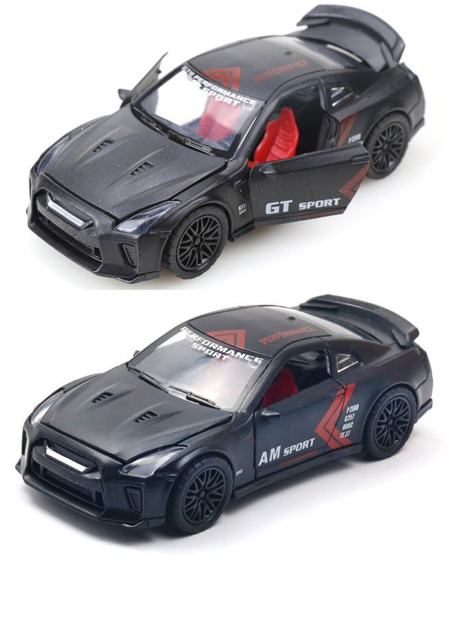 HALAMODO 1:36 Alloy Sports Car Model , Pull-Back Toy Car , Model Car for Kids Boy Girl Gift , Collectible Display ,Black - Image 1