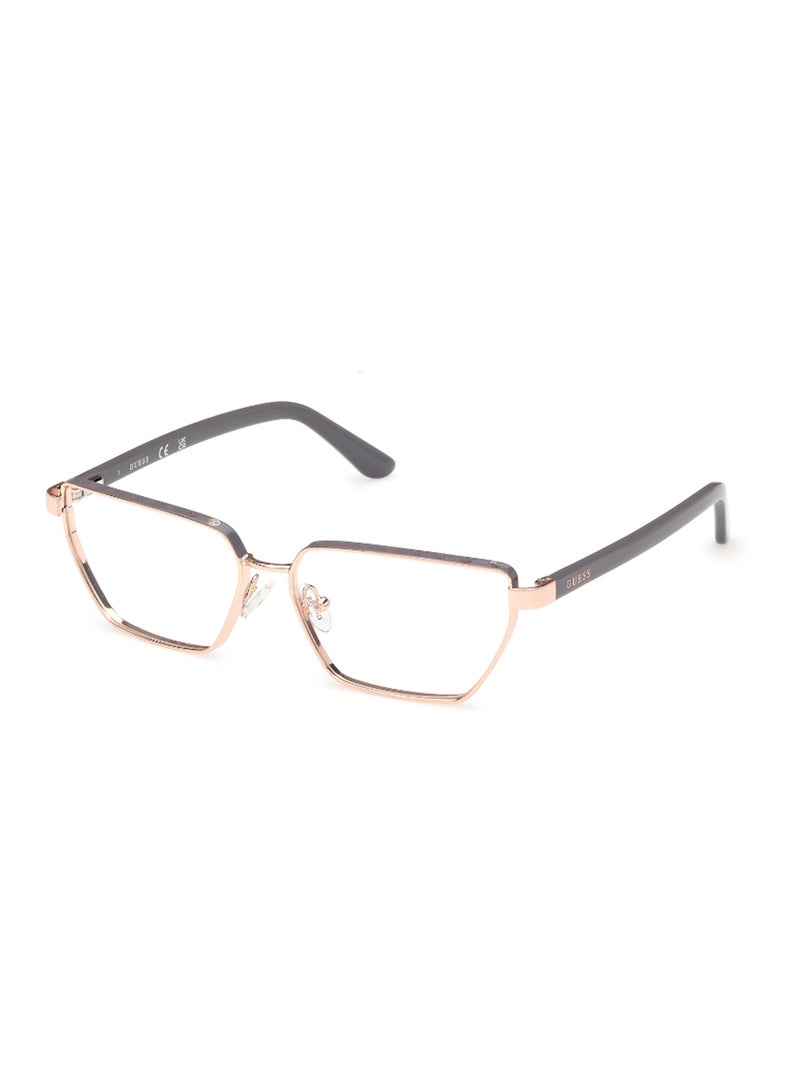GUESS Women's Asymmetrical Shape Eyeglass Frames - GU5012302855 - Lens Size: 55 Mm - Shiny Rose Gold - Image 1