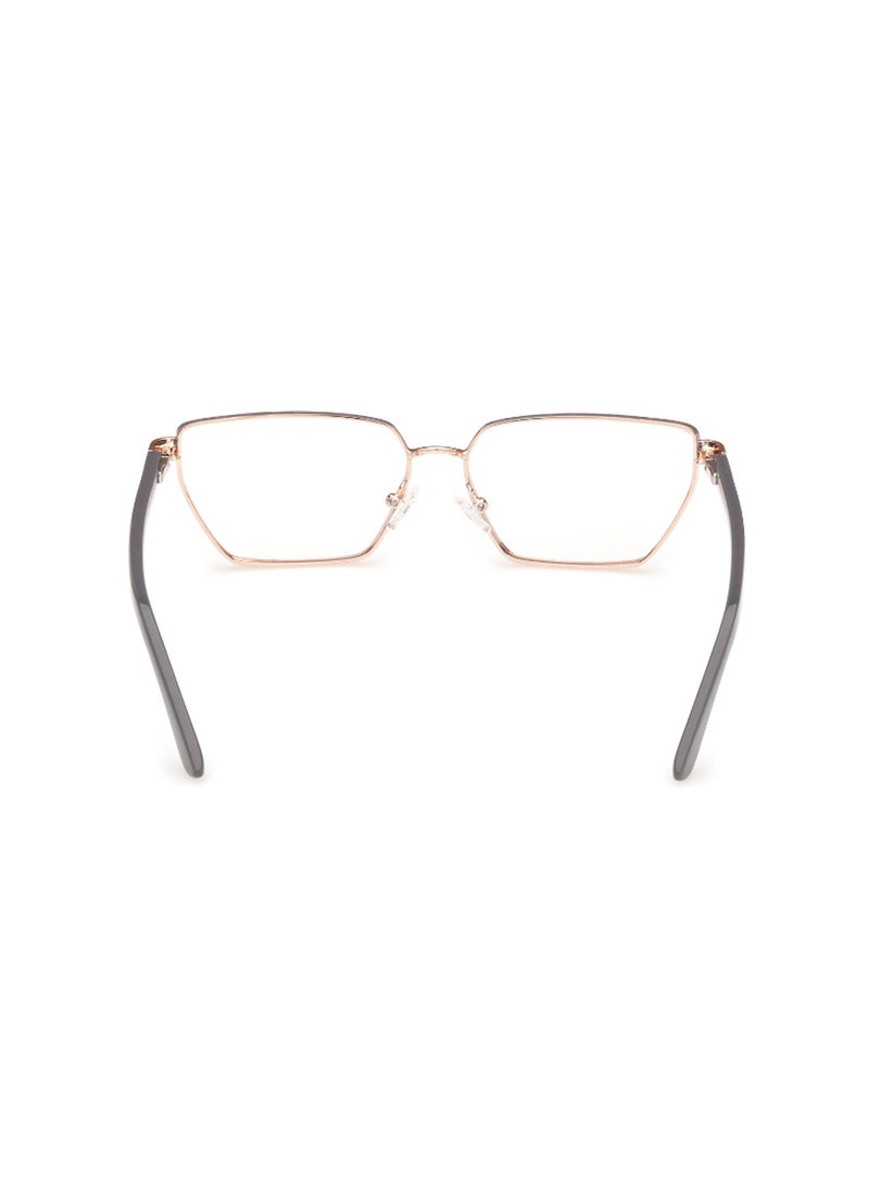 GUESS Women's Asymmetrical Shape Eyeglass Frames - GU5012302855 - Lens Size: 55 Mm - Shiny Rose Gold - Image 4