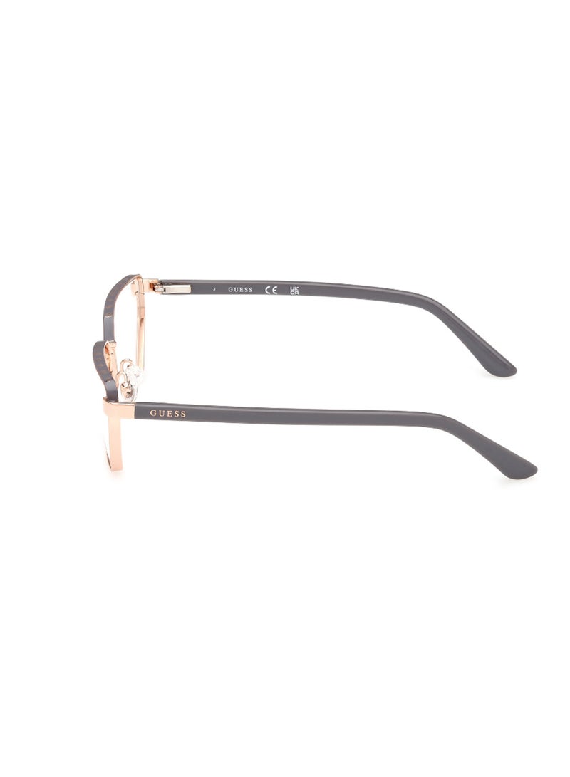 GUESS Women's Asymmetrical Shape Eyeglass Frames - GU5012302855 - Lens Size: 55 Mm - Shiny Rose Gold - Image 2