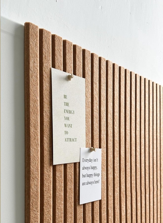AkuDecor Large Cork Boards for Walls 48"x 36" - 1/2” Thick Bulletin Board, 12 Pack Felt Wall Tiles with Slat Wall Paneling, Pin Board Corkboards for Office - Copper - Image 4
