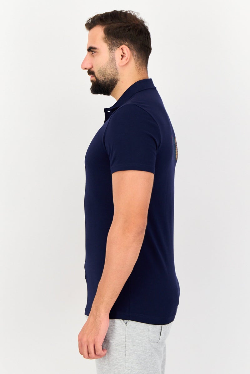 PUMA Men Slim Fit Short Sleeves Outdoor Polo Shirt, Dark Navy - Image 2