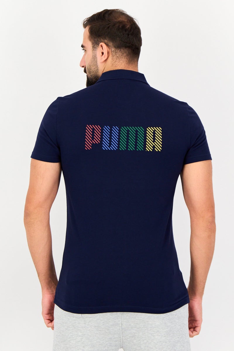 PUMA Men Slim Fit Short Sleeves Outdoor Polo Shirt, Dark Navy - Image 3