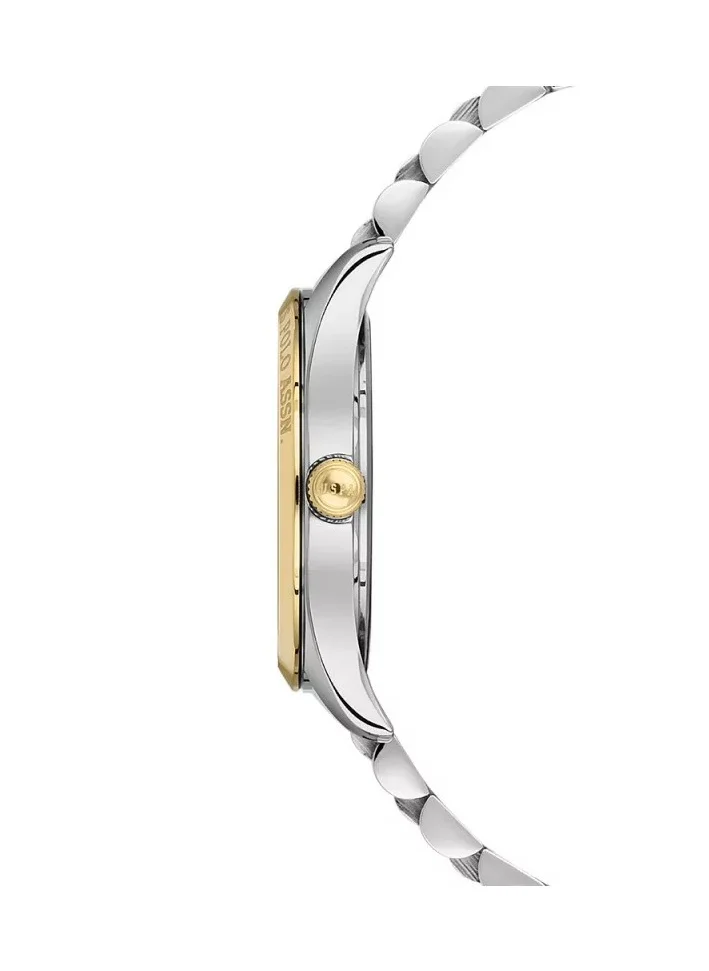 U.S. Polo Assn. Fundamental Women's 37mm Watch with Green Dial & Two Tone Bracelet