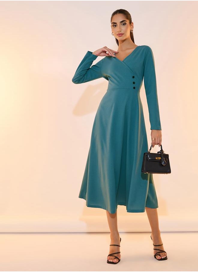 Take Two Teal Midi Dress  - Image 1