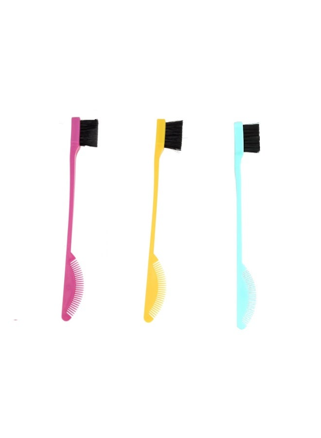 3 pcs Makeup Brush Double-sided Eyebrow Brush for Hairline Eyelashes Brow Styling Tool Hair Edge Eyelash Comb - Image 1