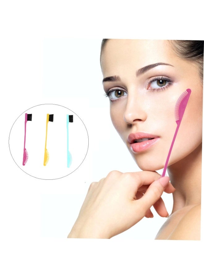 3 pcs Makeup Brush Double-sided Eyebrow Brush for Hairline Eyelashes Brow Styling Tool Hair Edge Eyelash Comb - Image 5