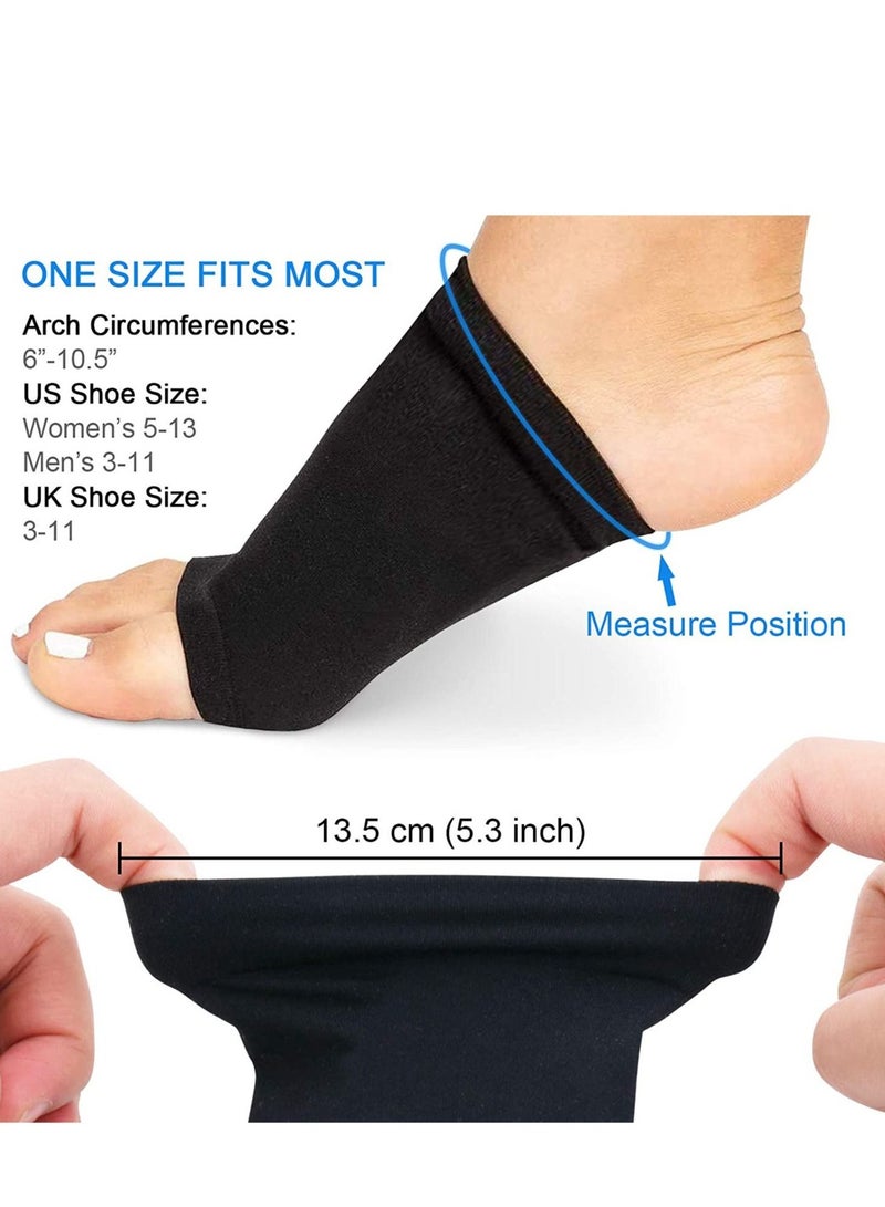 SYOSI Compression Arch Support Sleeves, Plantar Fasciitis Socks, Cushioned Arch Support Braces Gel Pads for Flat Foot Pain, Relief Plantar Fasciitis Heel Spurs, Ankle Injuries 1Pairs  - Image 5