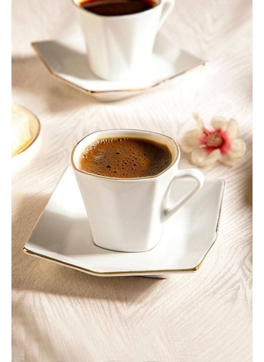 Tekno Trust - Violet 12 Piece 6 Person Porcelain Coffee Cup Set - 6 Person Classic Navy Blue 0-99 ml - Image 1