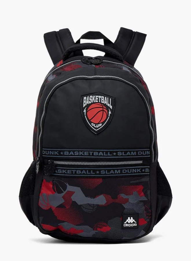 Kappa Printed School Backpack For Kids 13+ Years With Cushioned Straps