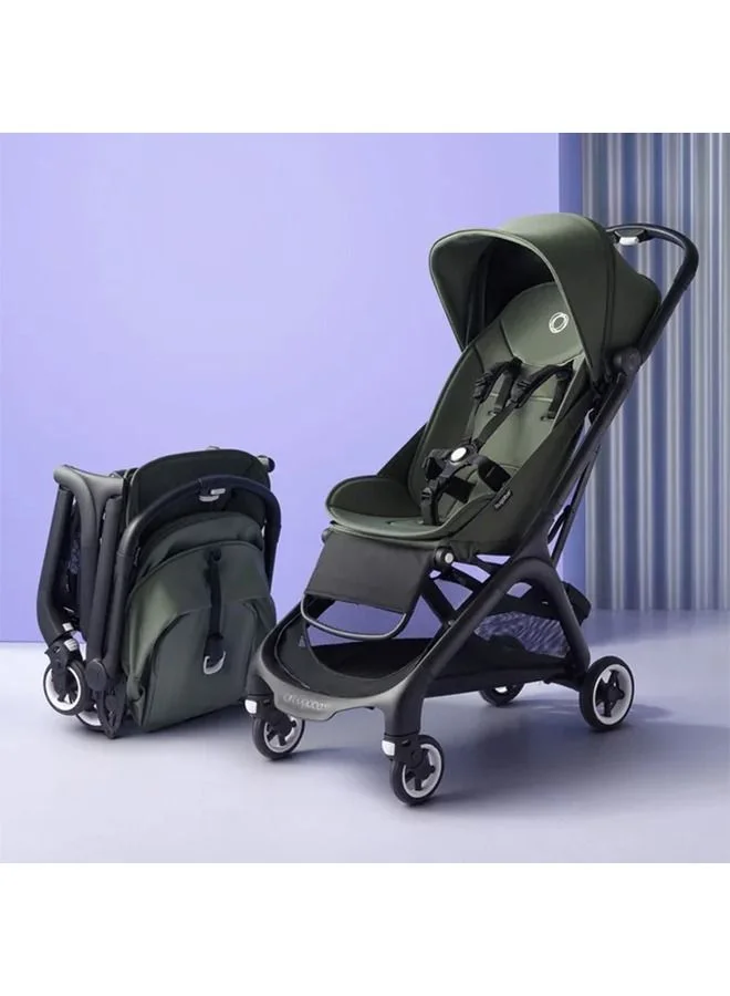 Bugaboo Butterfly Ultra Compact Travel Pram, Small And Lightweight, One - Handed Foldable And Easy To Steer, Ergonomic City For Babies From 6 Months , With Lots of Storage Space, Midnight Black