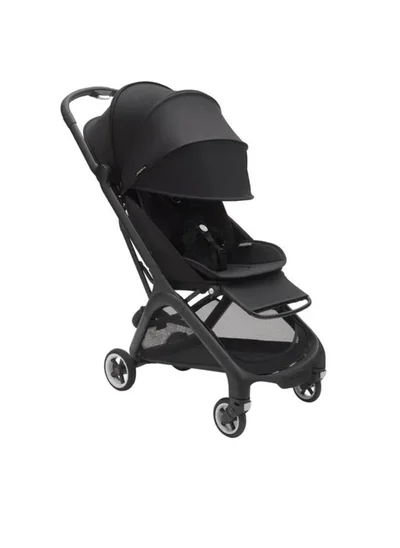 Bugaboo Butterfly Ultra Compact Travel Pram, Small And Lightweight, One - Handed Foldable And Easy To Steer, Ergonomic City For Babies From 6 Months , With Lots of Storage Space, Midnight Black
