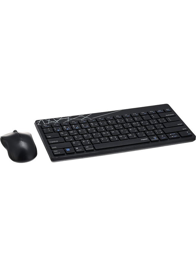 Rapoo Multi-Mode Wireless Keyboard Mouse Combo Black - Image 1