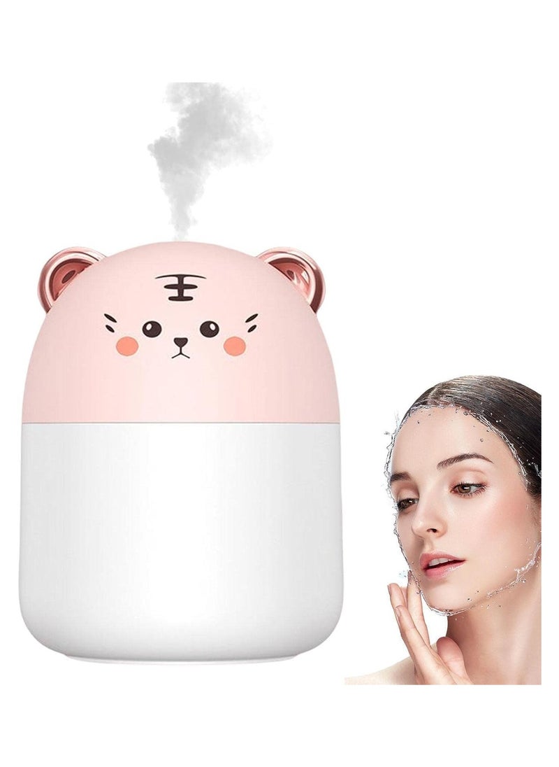 كيوشوب فواحة ومرطب ومعطر للجو بخزان بسعة 250مل صغير مع USB وموزع عطور، مرطب هواء كهربائي اساسي لتوزيع الزيوت العطرية باضاءة LED بألوان متنوعة - تصلح للسيارة والمكتب والمنزل  - Image 1