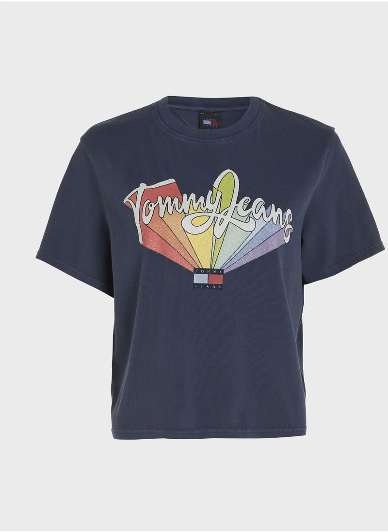TOMMY JEANS Crew Neck Printed T-Shirt