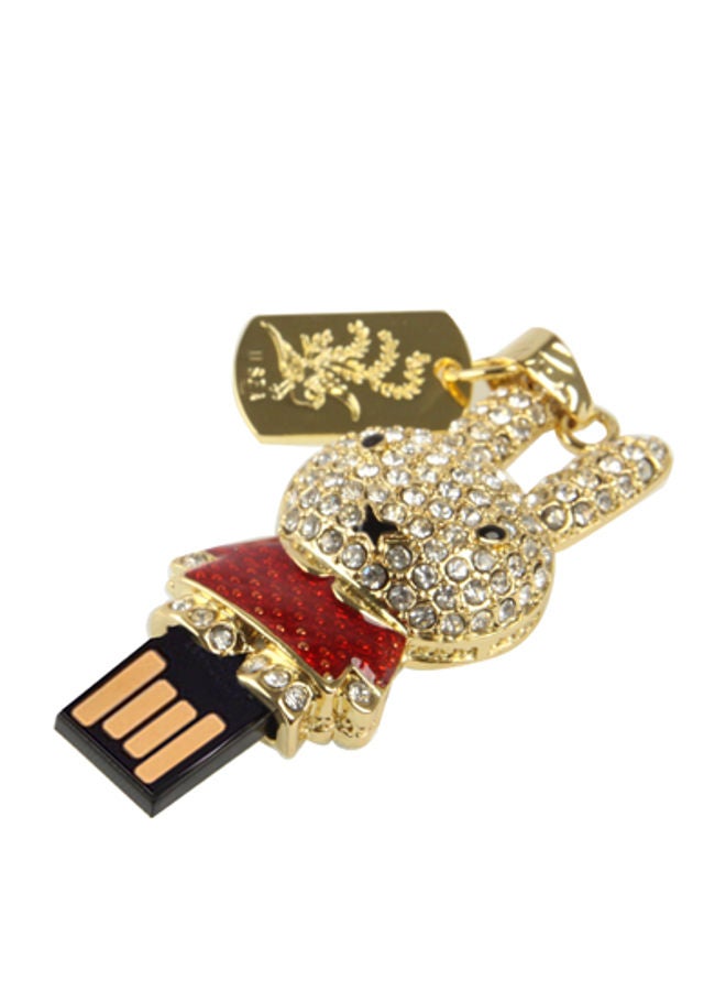 BURAQ Rabbit Shaped Diamond Jewelry USB Flash Disk (4GB), Red - Image 3