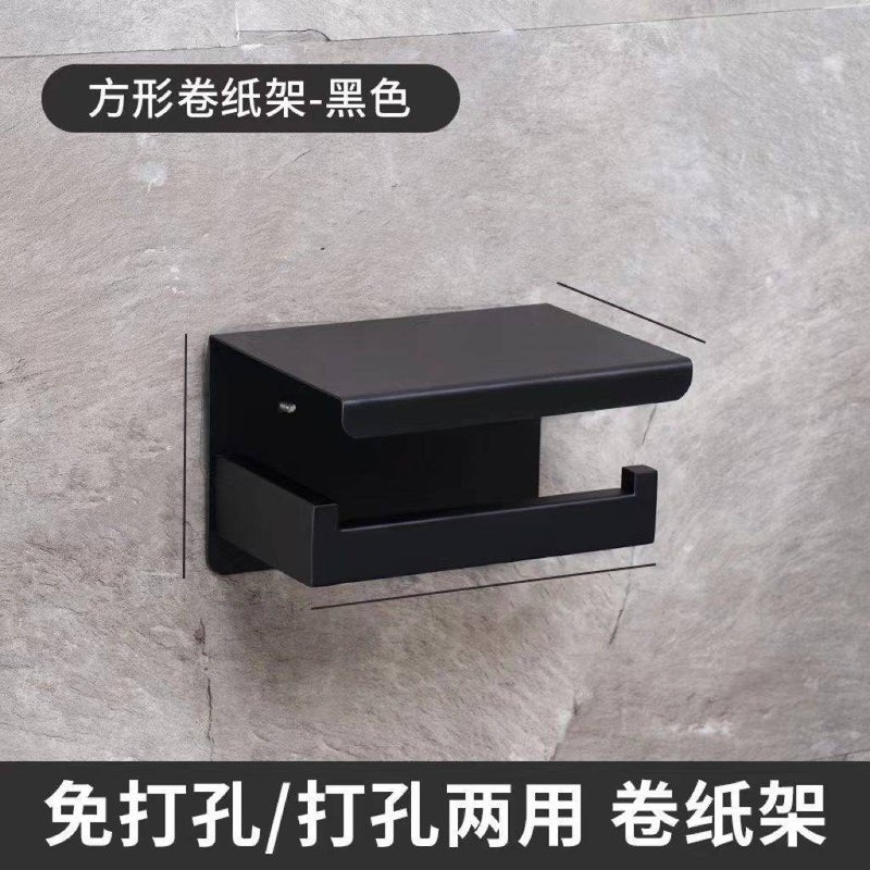El Bathroom Storage Rack, Simple Stainless Steel Paper Towel Holder, Wall-Mounted Paper Holder For Bathroom, Paper Box For Projects - Image 5