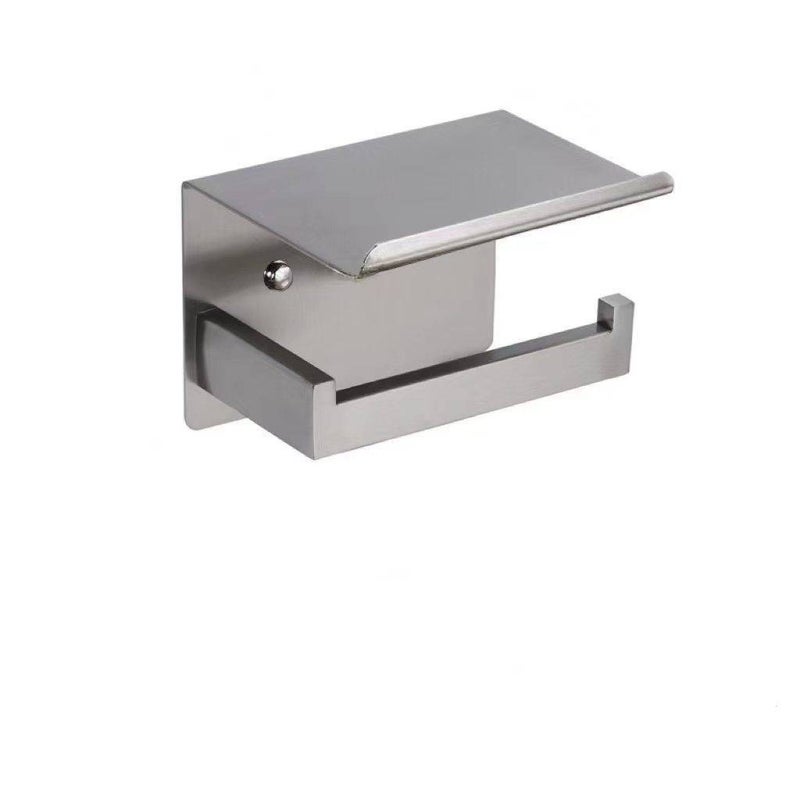 El Bathroom Storage Rack, Simple Stainless Steel Paper Towel Holder, Wall-Mounted Paper Holder For Bathroom, Paper Box For Projects - Image 1