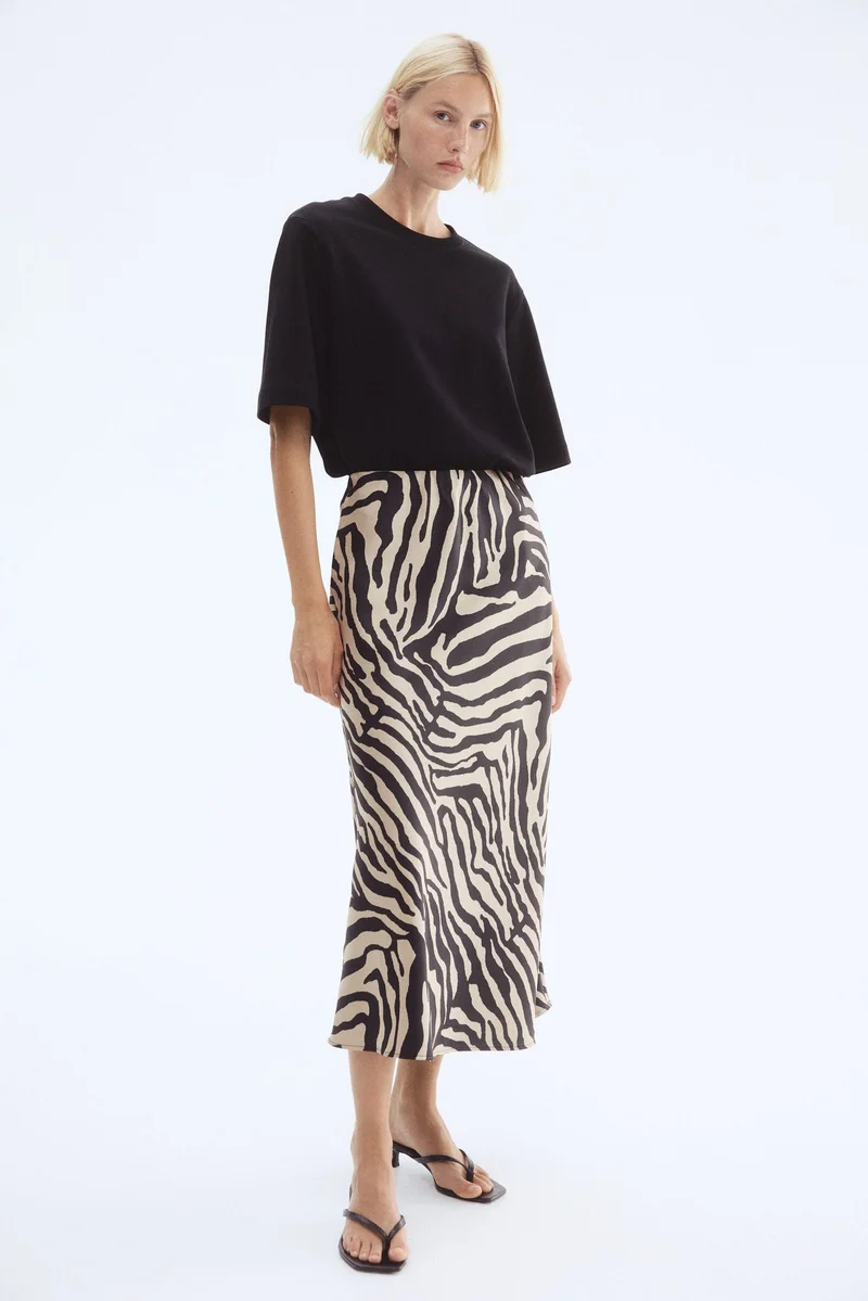 H&M Satin maxi skirt