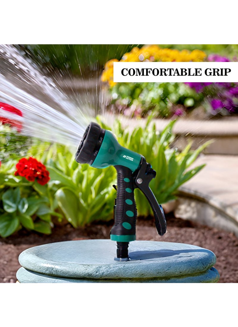sulfar Power Action SG01 High Pressure Garden Hose Nozzle Water Spray Gun for Watering Plants, Car Wash, Flushing and Cleaning (Black & Green)  - Image 2