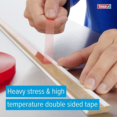 tesa 4965 Original Double-Sided PET Film Tape, Transparent, 1 in x 36 yd, 1 Roll - Image 2