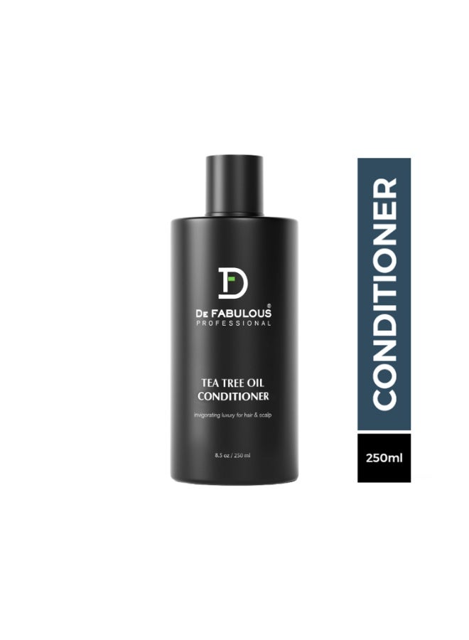 De Fabulous Tea Tree Oil Conditioner | Sulfate-Free & Lightweight | Deep Nourishment, Hydration & Scalp Care | Volumizing & Strengthening with Tea Tree, Quinoa & Keratin | For All Hair Types | 250ml - Image 1