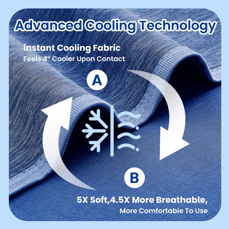 Topcee Cooling Blanket (90"x90" Queen Size) for Night Sweats, Absorbs Heat to Keep Adults Cool on Warm Nights - Image 5