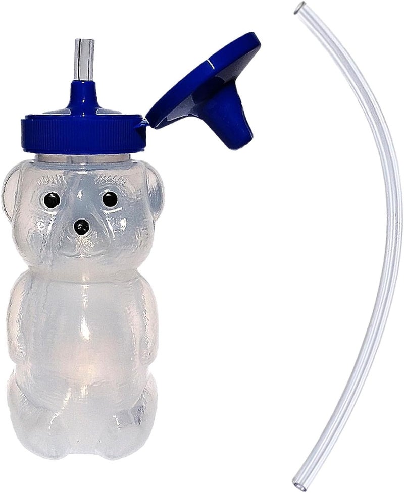 توك تولز Honey Bear Straw Cup for Babies - BPA-Free, Food-Grade Therapy Sippy Bottles for Speech and Feeding Training - Leak-Proof, Licensed Speech Pathologist (Single, 5, Ounce) - Image 1