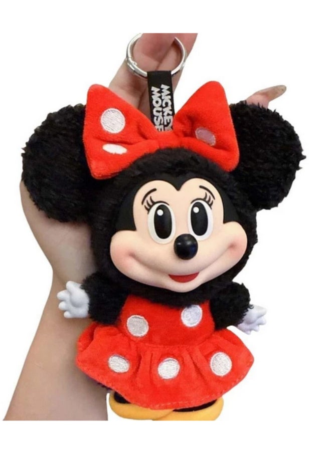 Plush Keychain - Minnie Mouse  A soft keychain featuring Disney's beloved Minnie Mouse, made from high-quality plush with an adorable cartoon touch.  🌟 Perfect for attaching to keys or bags, and makes a great gift for cartoon character collectors.  🎀 A cute and collectible design for fans of Minnie Mouse and cute accessories. - Image 3